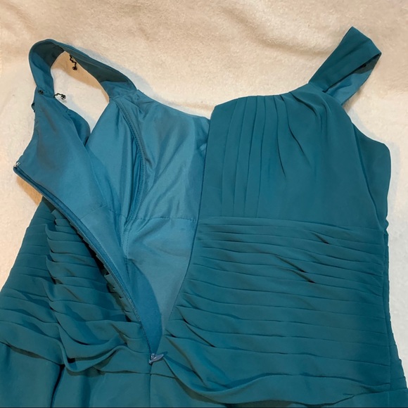 Azazie Teal Sleeveless Bridesmaid Dress - Picture 6 of 10